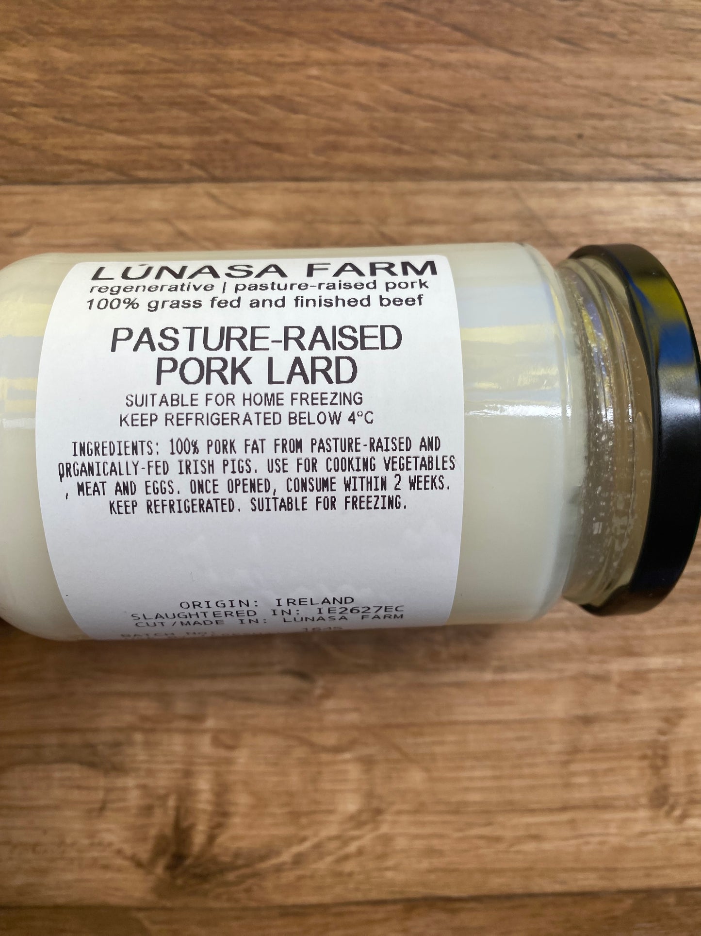 Pasture-raised pork lard