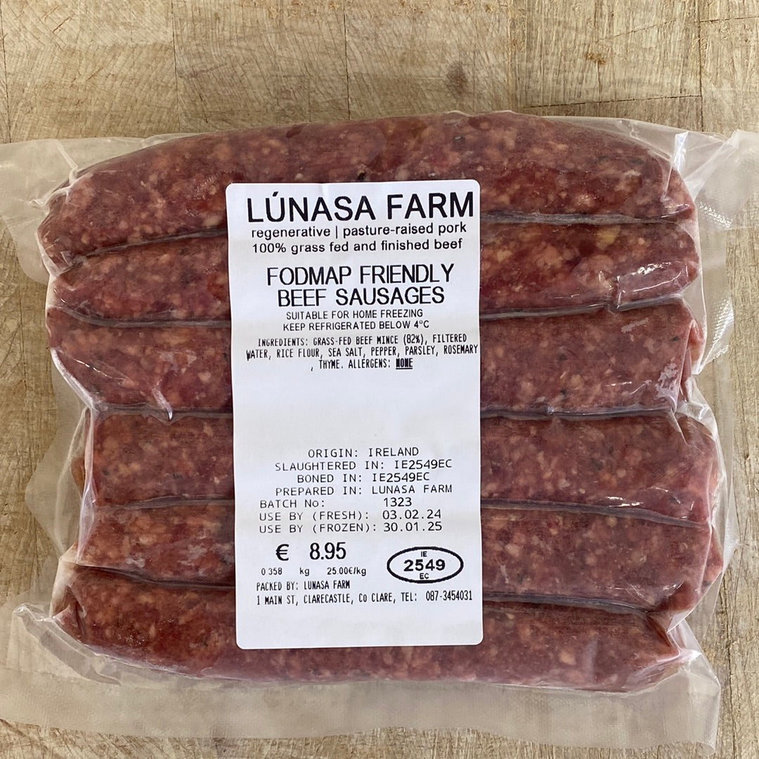 FODMAP-Friendly Beef & Pork Sausages