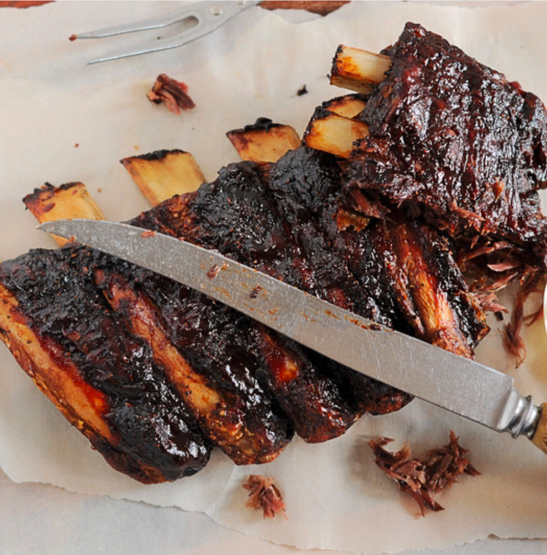 Grass-fed beef rib rack