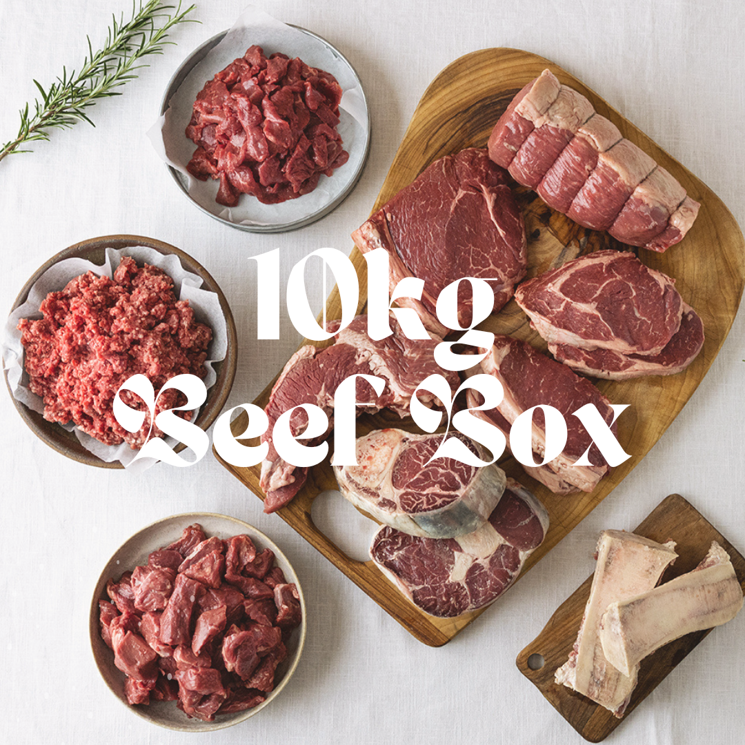 OCT PRE-ORDER NOW: 10kg Grass-fed Beef Box (€16.50/kg)