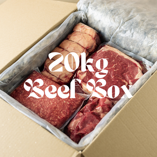 OCT PRE-ORDER NOW: 20kg Grass-fed Beef Box (€16/kg)